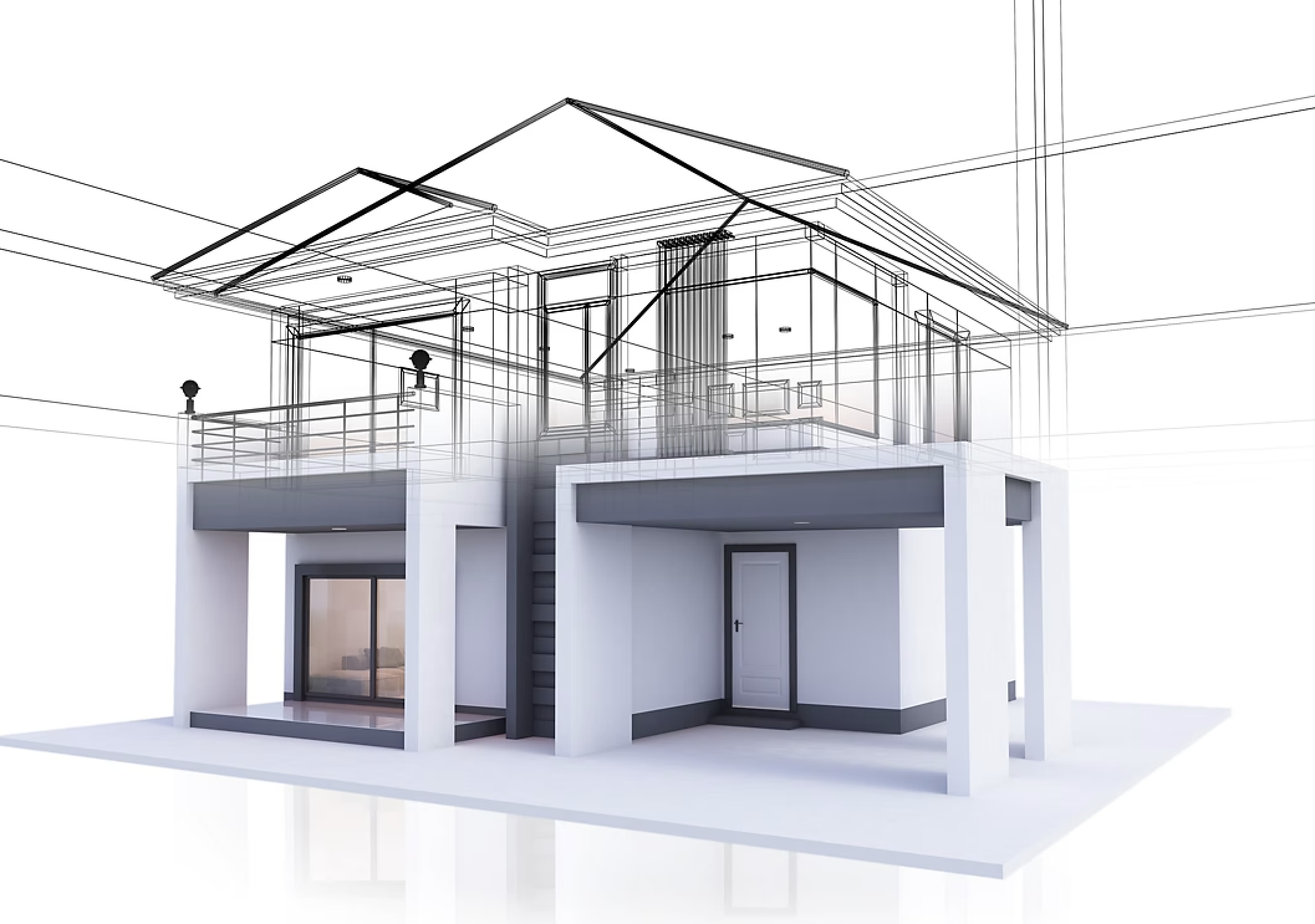 immagine di modello tridimensionale di una casa