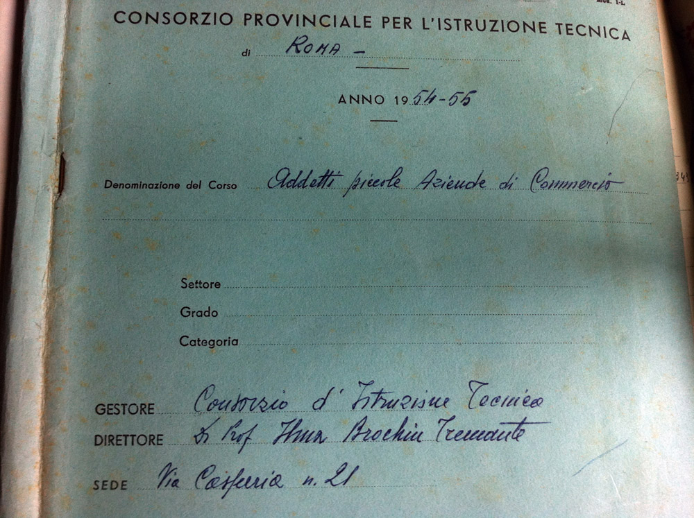 documento di acquisto materiale 1955